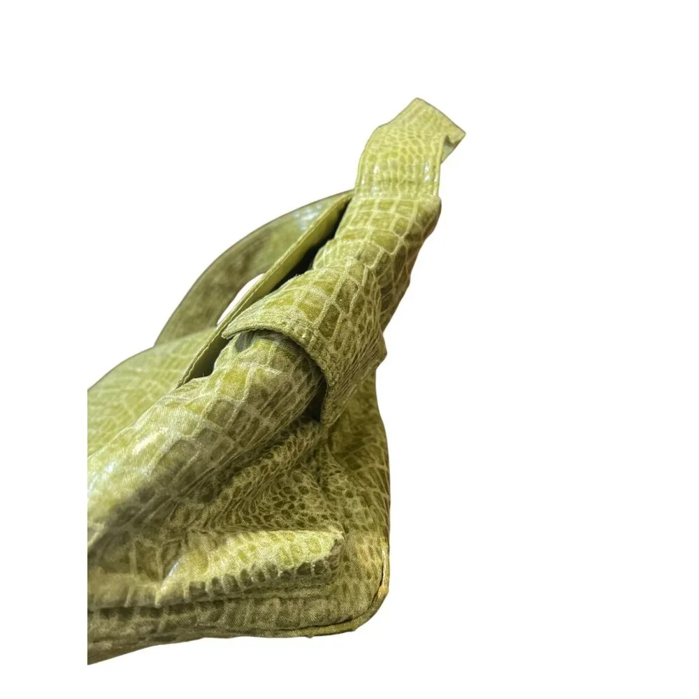 Kalencom Green Crocodile Pattern Diaper Bag Bottle Holder Wet Bag Adj Strap NWT